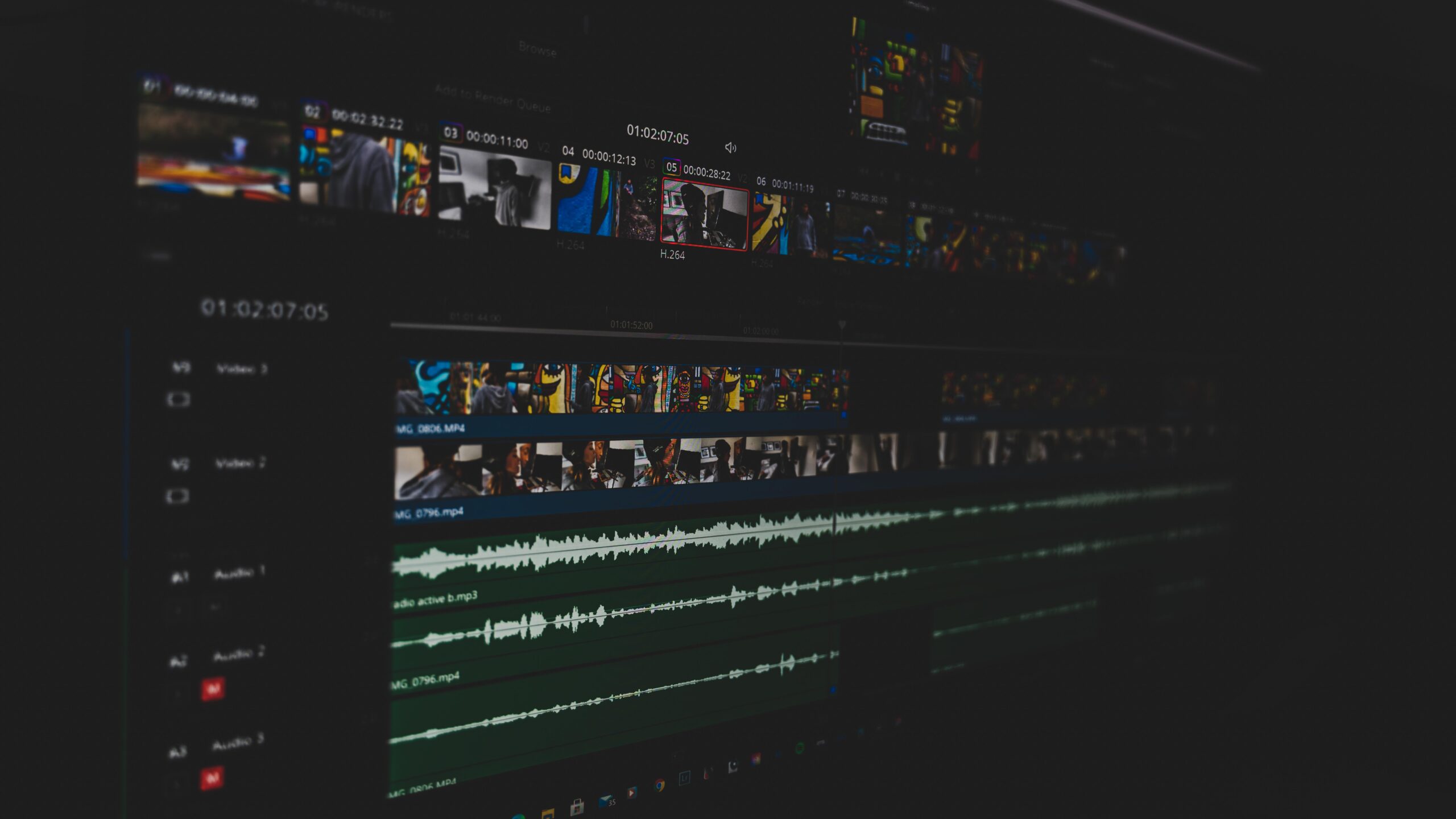 DaVinci Resolve Video Edit Timeline